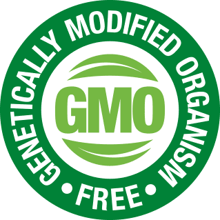 Non-GMO badge — BloodPril® carries an entirely clean, GMO-free label